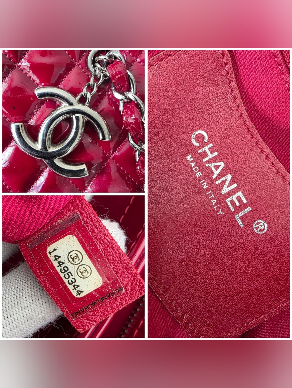 Auth Chanel Mademoiselle XXL Bowling Quilted Patent Leather Bag - Picture 6 of 15